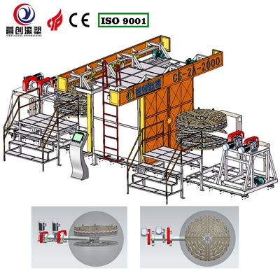 comprare 30 min Tempo di ciclo Macchina di rotomolding con controllo PLC per la produzione di pickleball online manufacture