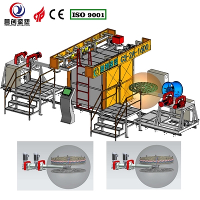 comprare Macchine di stampaggio a rotazione automatiche con controllo PLC online manufacture