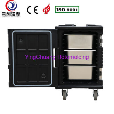 comprare YINGCHUANG OEM 90L Nero Grande Scatola Rotostampata con Ruote Grande Isolata, Spessa Schiuma PU Calda e Fredda Tenuta GN Pan Armadio per Il Trasporto Alimentare per Cucina Centrale Ristorazione Mensa fabbricazione online