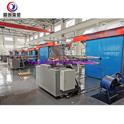 YINGCHUANG Multi-Arm Automatic Ferry Shuttle Rotomolding Machine, PLC Controlled Double Arm Rotational Molding Equipment per grandi serbatoi di plastica e mobili