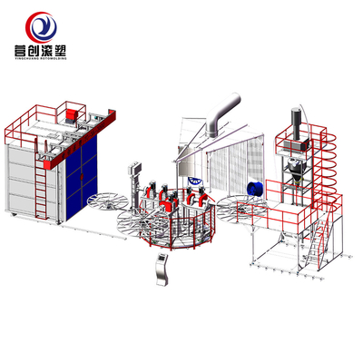 Macchina di Rotomolding del carosello per la fabbricazione del serbatoio di acqua del carro armato 500L-5000L di 1000L-2000L IBC