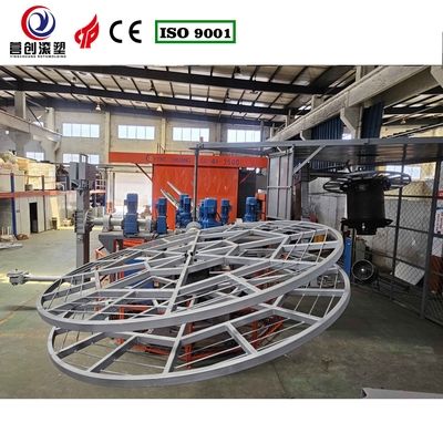 4 braccio 5 stazione 3,5 metri forno carrozzone biassiale rotomoulding macchina