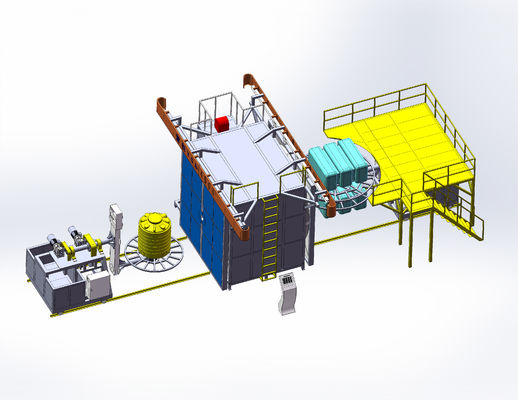 Attrezzature di stampaggio a rotazione efficienti con sistema di controllo PLC Tempo di ciclo 15-30min